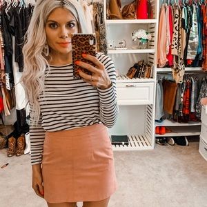 Pink Suede skirt